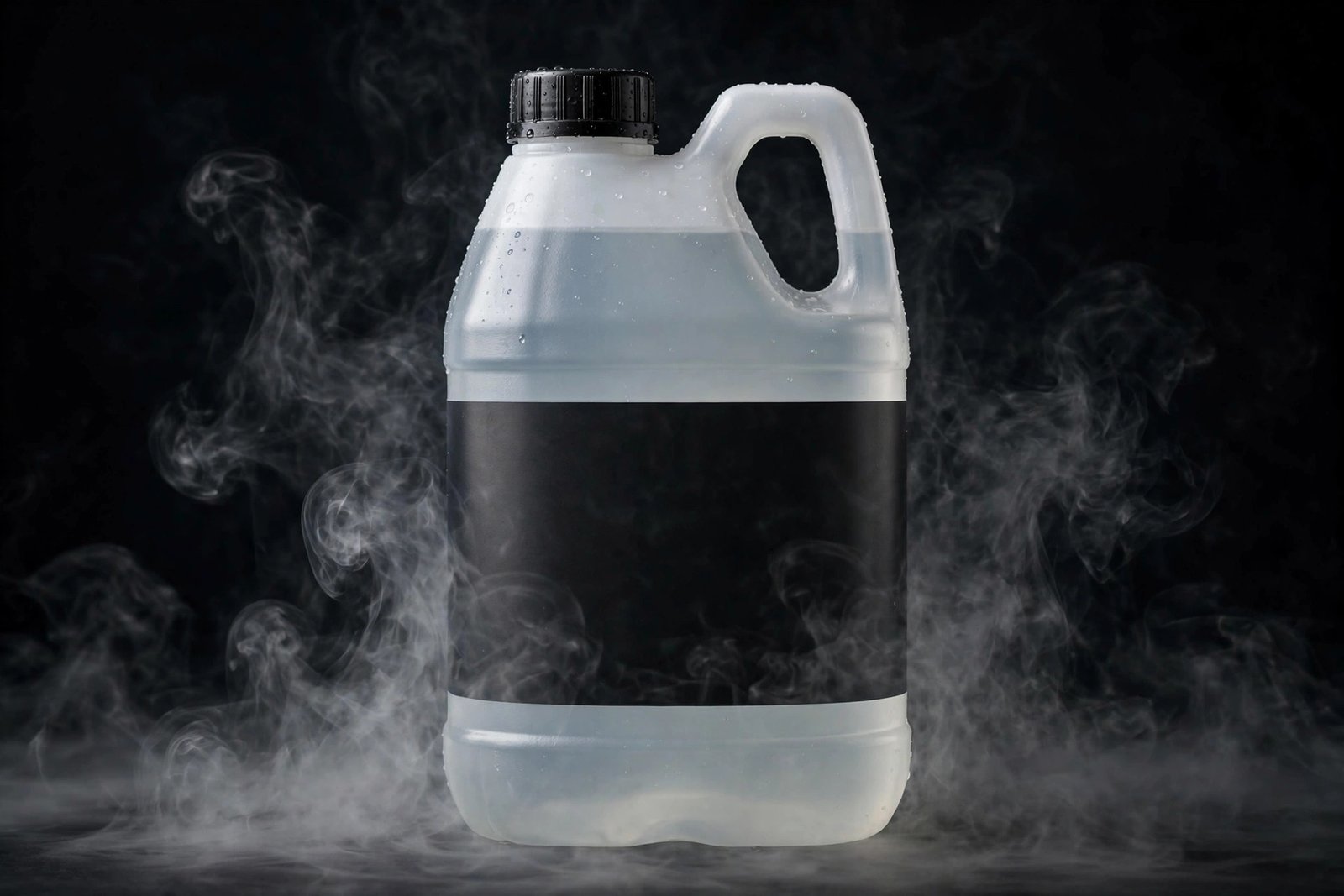 Gallon jug of fog machine fluid