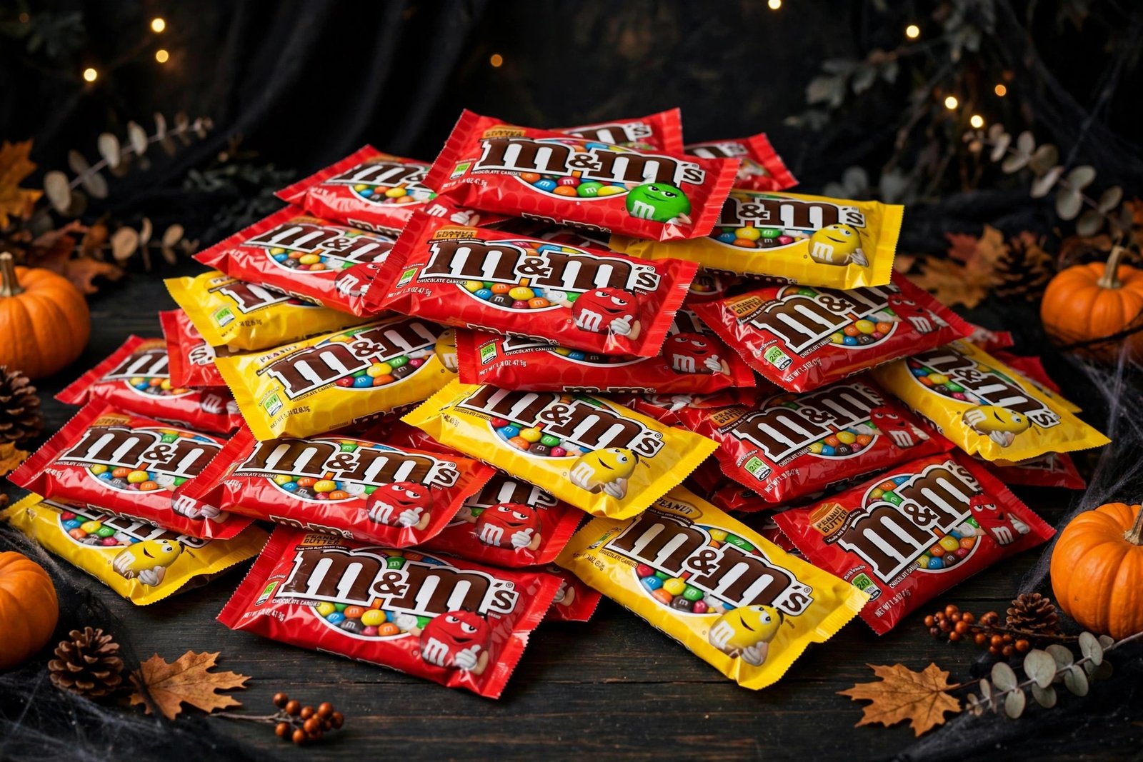 Full-size M&M's candy packs for Halloween